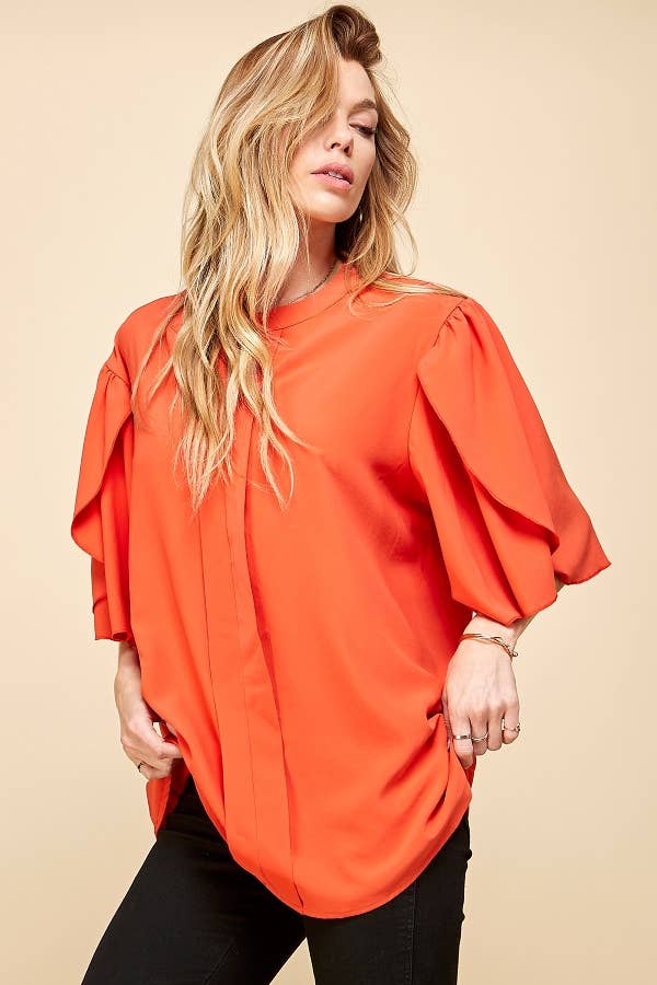PETAL FLUTTER BLOUSE