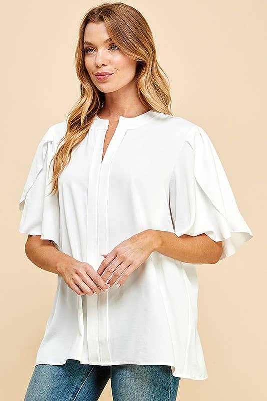 PETAL FLUTTER BLOUSE