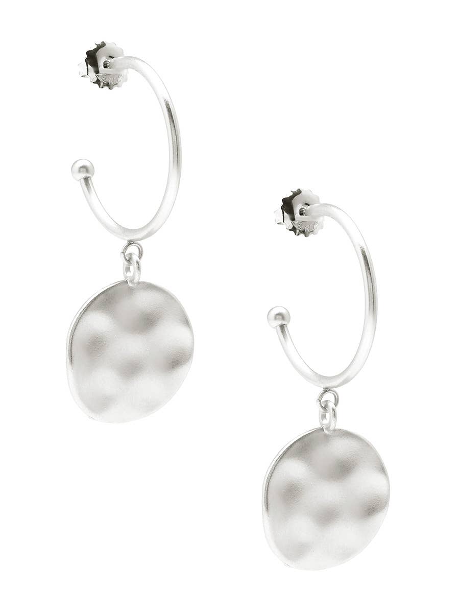 ZENZII Jewelry - Medallion Charm Hoop Earring