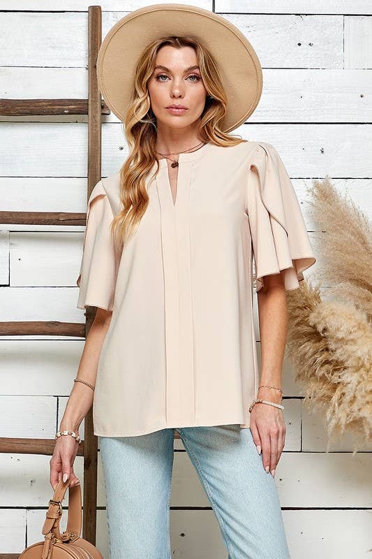 PETAL FLUTTER BLOUSE