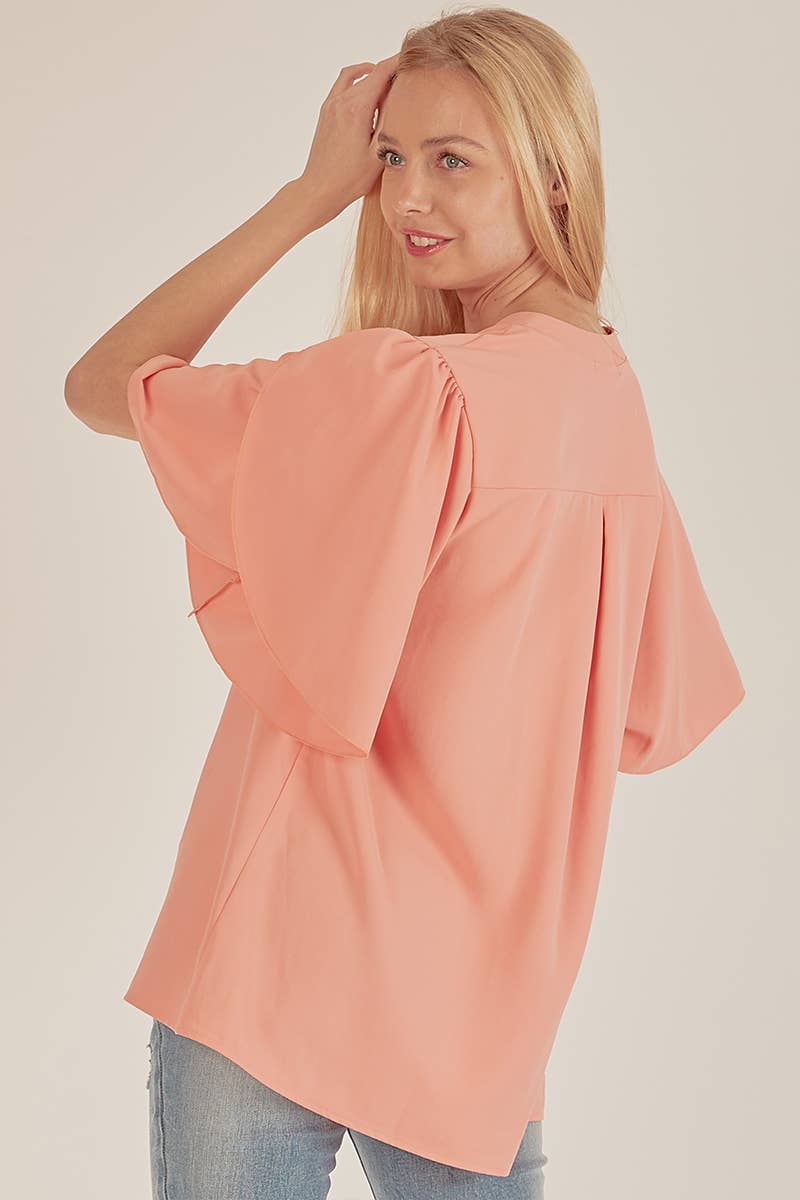 PETAL FLUTTER BLOUSE