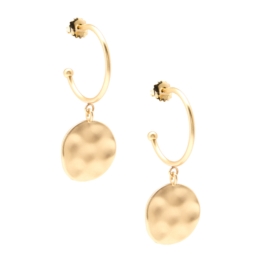 ZENZII Jewelry - Medallion Charm Hoop Earring