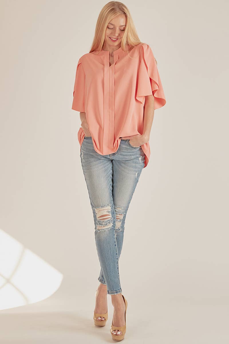 PETAL FLUTTER BLOUSE