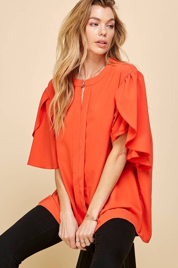 PETAL FLUTTER BLOUSE