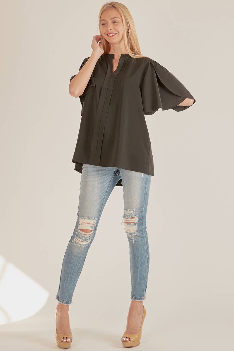 PETAL FLUTTER BLOUSE