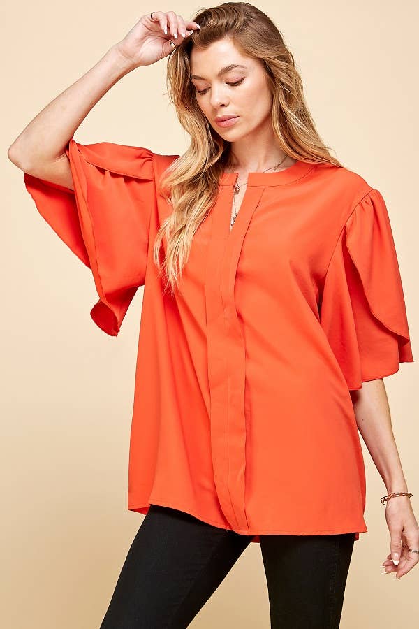 PETAL FLUTTER BLOUSE