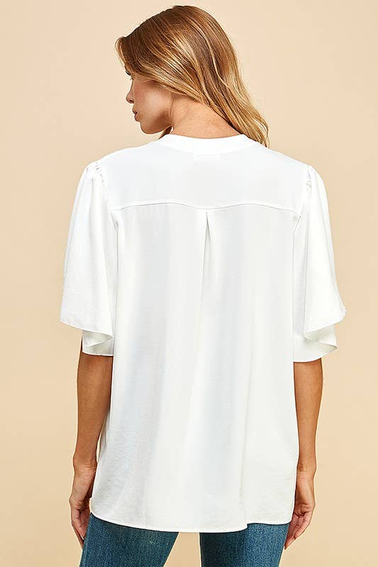 PETAL FLUTTER BLOUSE