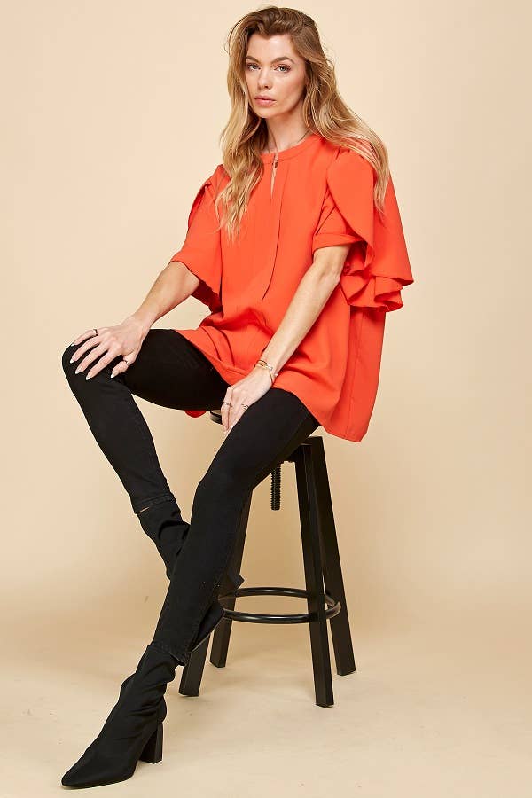 PETAL FLUTTER BLOUSE