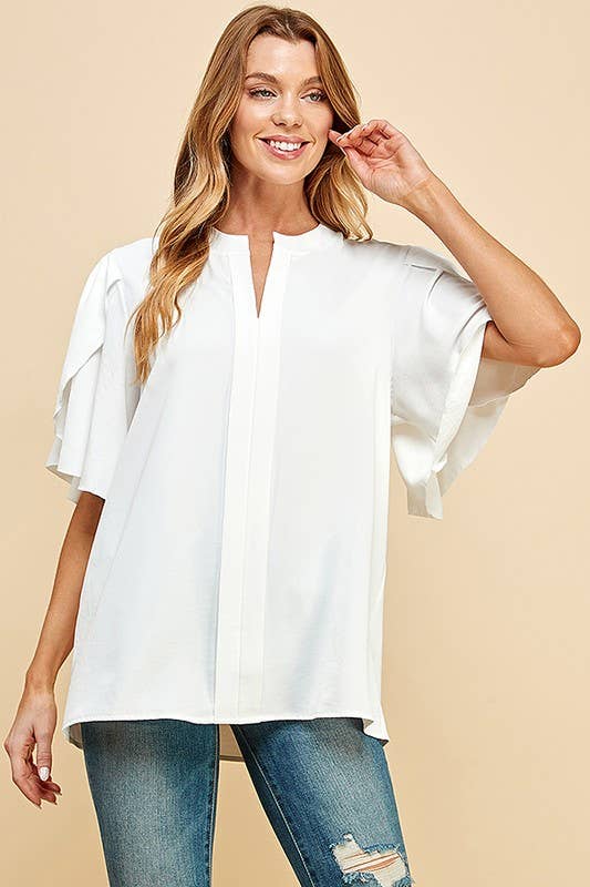 PETAL FLUTTER BLOUSE