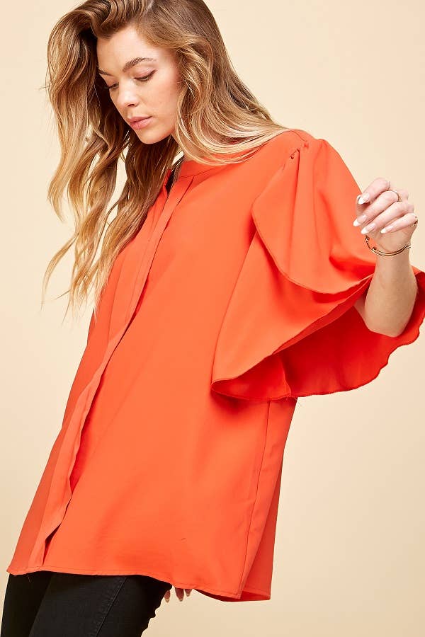PETAL FLUTTER BLOUSE