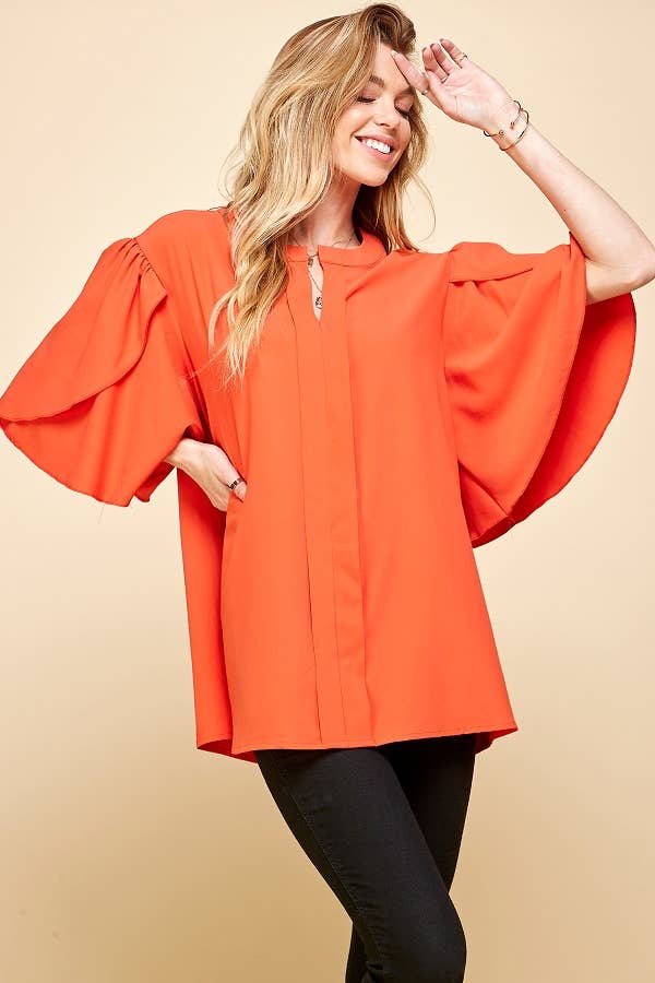 PETAL FLUTTER BLOUSE
