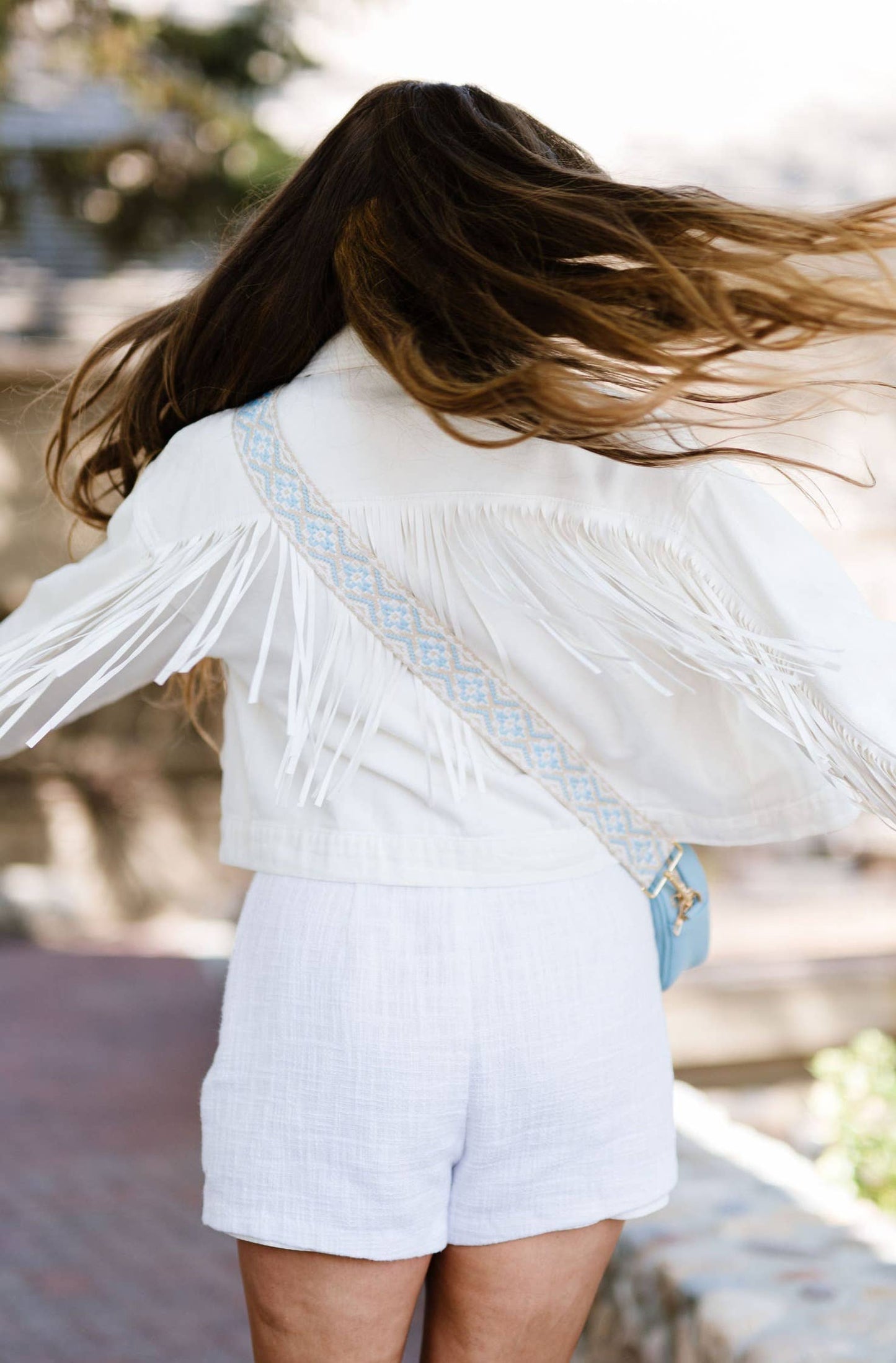 Dolly Vegan Leather Crossbody Clutch Purse with Tassel: Platinum White