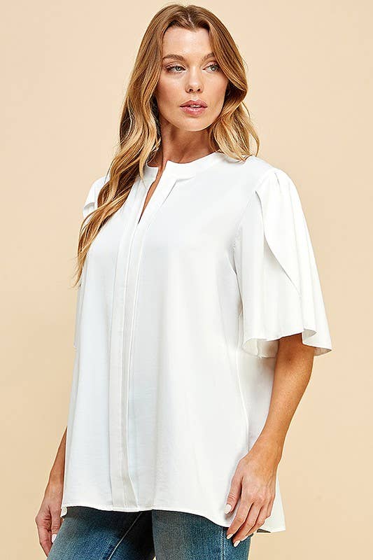 PETAL FLUTTER BLOUSE