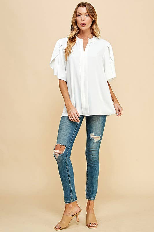 PETAL FLUTTER BLOUSE