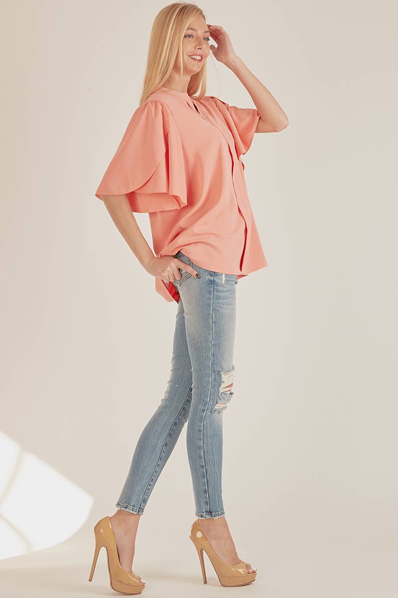 PETAL FLUTTER BLOUSE